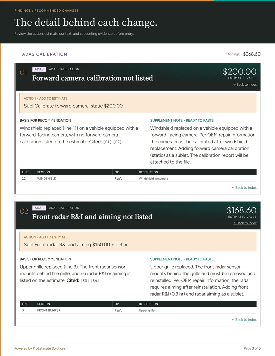 Change report, page 3 of 6
